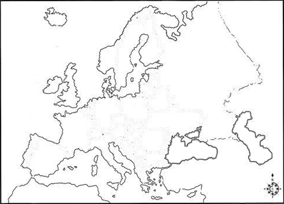 Mapa de Europa con la ruta de Vera